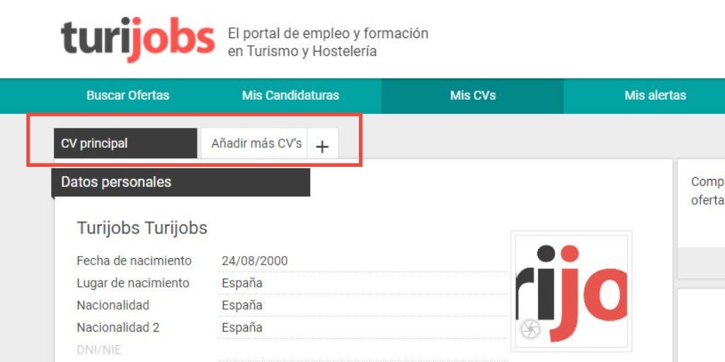 CV-turijobs