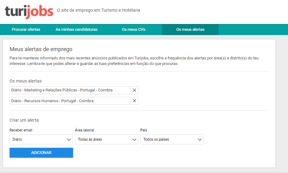 Alerta de emprego